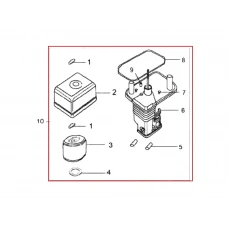 Ansamblu filtru aer generator curent RURIS R-Power GE 2500, pozitia 10, cod psrp2500-10-10