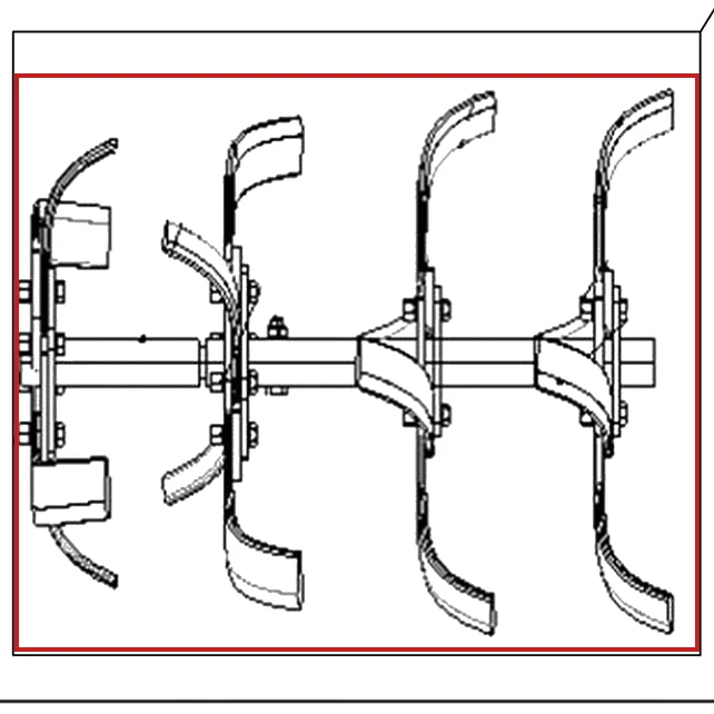 Ansamblu freze motosapa RURIS 650/651KSD, pozitia 1 pe plansa