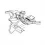 Ansamblu maneta acceleratie RURIS RXD 1700 masina defrisat, piesa RXD1700, plansa 18 pozitia 1, cod psrxd1700-18-1