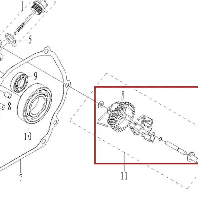 Ansamblu regulator RURIS RXD 1700 masina defrisat, pozitia 11 plansa 11