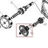 Ansamblu roata pinion dublu RURIS ps815-6-46, pozitia 46 plansa 6
