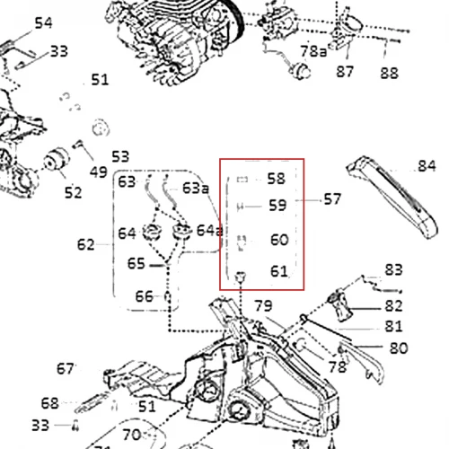 Ansamblu supapa dezaerare motoferastrau RURIS DAC 401S, plansa 1 pozitia 57, cod ps401s-1-57