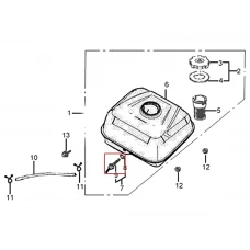 Ansamblu surub motor scarificator gazon RURIS RXH999, plansa 20 pozitia 7, cod psrxh999-20-7