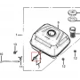 Ansamblu surub motor scarificator gazon RURIS RXH999, plansa 20 pozitia 7, cod psrxh999-20-7