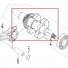 Arbore motor RURIS RXD 1700 masina defrisat, pozitia 1 plansa 12