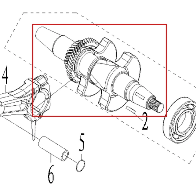 Arbore motor RURIS RXD 1700 masina defrisat, pozitia 1 plansa 12