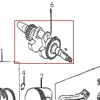 Arbore motor scarificator gazon RURIS RXH999, pozitia 6 plansa 11