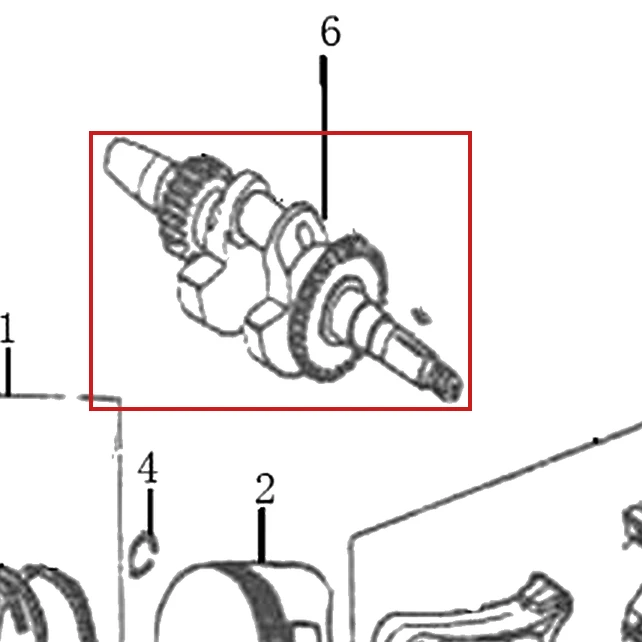 Arbore motor scarificator gazon RURIS RXH999, pozitia 6 plansa 11