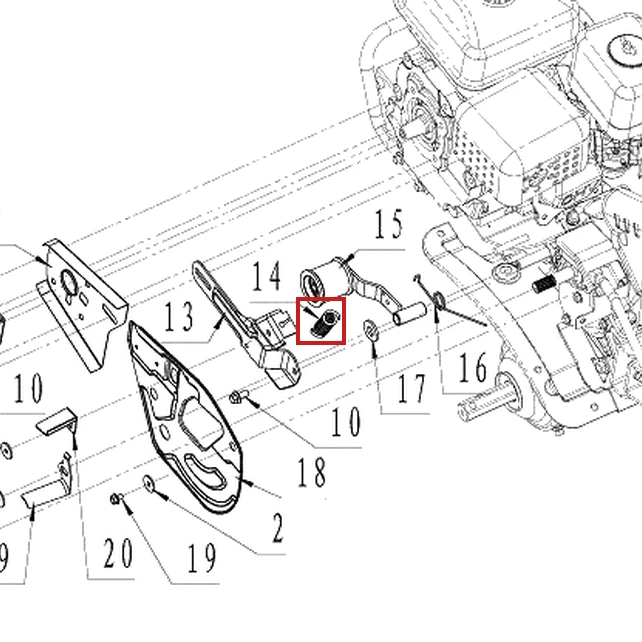 Arc intinzator RURIS DAC 6500K motosapa, pozitia 14 plansa 4
