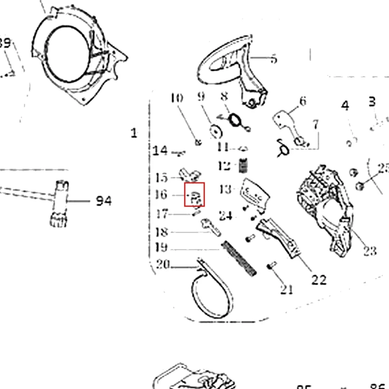Arc motoferastrau RURIS DAC 401S, pozitia 16 plansa 1