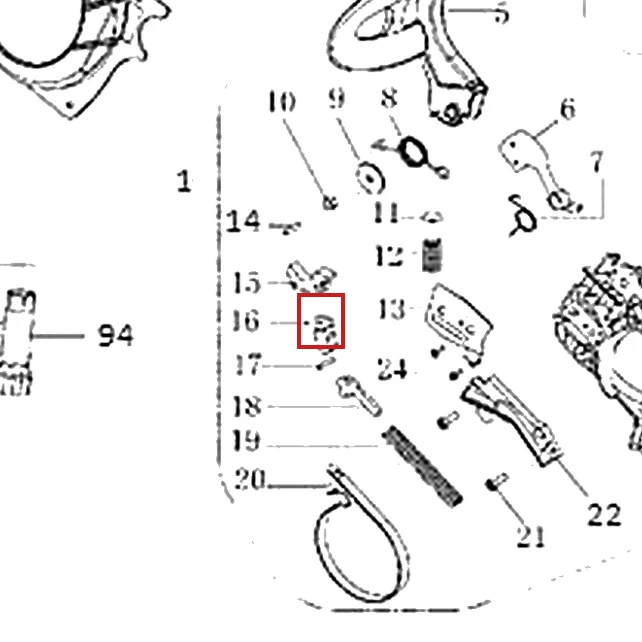 Arc motoferastrau RURIS DAC 401S, pozitia 16 plansa 1