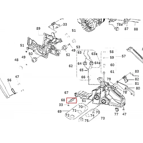 Arc motoferastrau RURIS DAC 401S, plansa 1 pozitia 68, cod ps401s-1-68