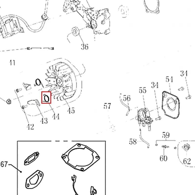 Arc motoferastrau RURIS DAC 401S, pozitia 44 plansa 2