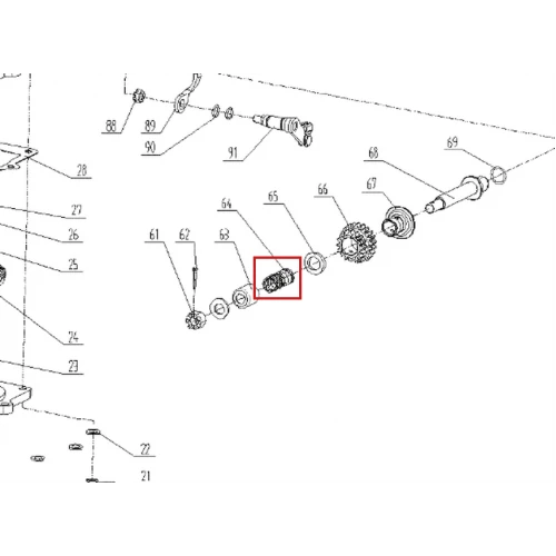 Arc RURIS 731K motosapa, piesa motocultor, plansa 2 pozitia 64, cod ps731-2-64