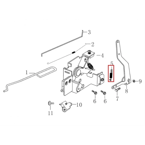Arc regulator RURIS DAC 777K motocositoare, motor Loncin 4 timpi, cod ps777k-10-5