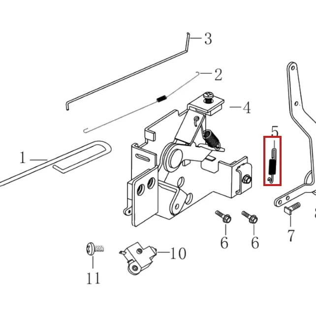 Arc regulator RURIS DAC 777K motocositoare, pozitia 5 plansa 10 a motorului