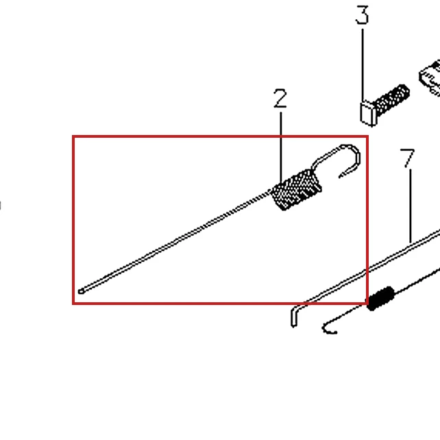 Arc regulator motor scarificator gazon RURIS RXH999, pozitia 2 plansa 17