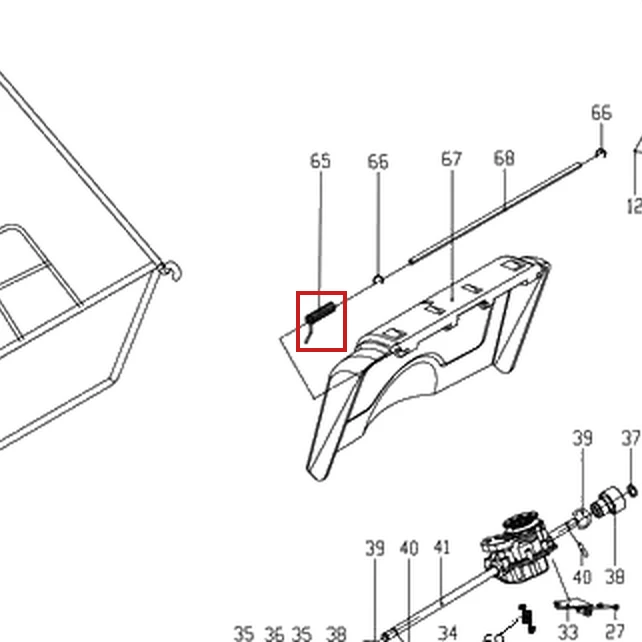 Arc RURIS DAC 110XL masina tuns gazon, pozitia 65 plansa masinii