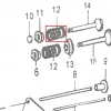 Arc supapa motor scarificator gazon RURIS RXH999, pozitia 12 plansa 12