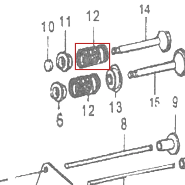 Arc supapa motor scarificator gazon RURIS RXH999, pozitia 12 plansa 12