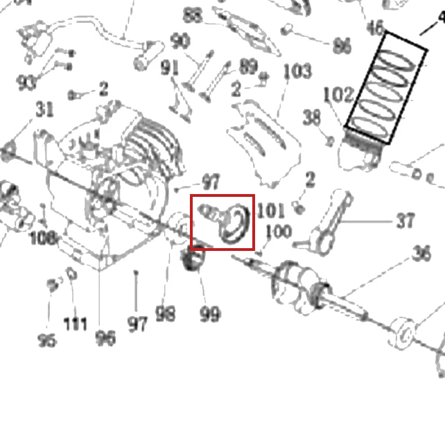 Ax came generator curent RURIS R-Power GE 1000, pozitia 101 pe plansa