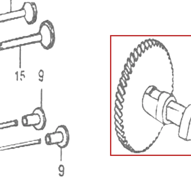 Ax came motor scarificator gazon RURIS RXH999, pozitia 7 plansa 12
