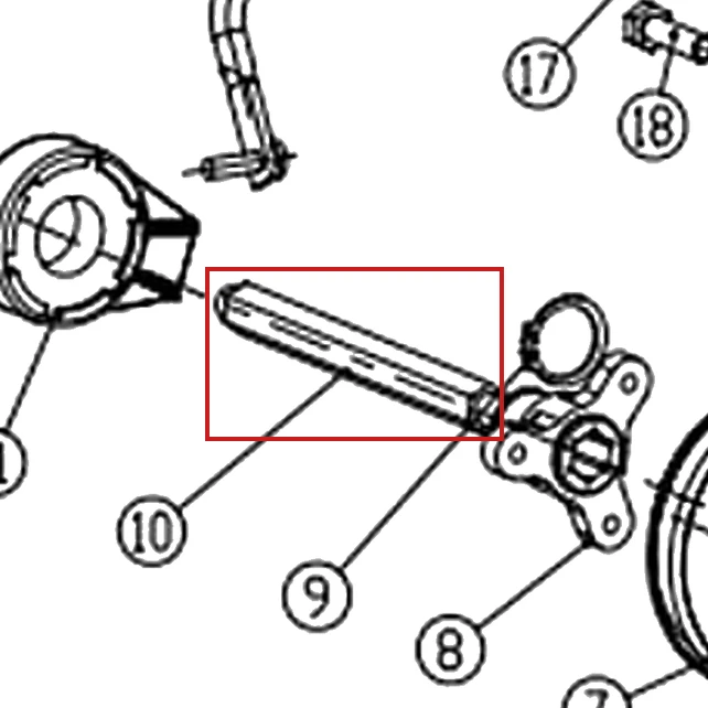 Ax hexagonal freza zapada RURIS Parang 604, pozitia 10 pe plansa