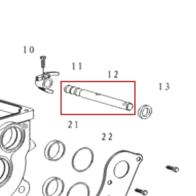 Ax indexor motosapa RURIS 701KS, pozitia 12 pe plansa