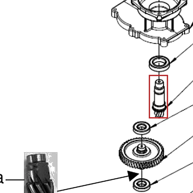 Ax motoburghiu RURIS TT14, pozitia 5 pe plansa