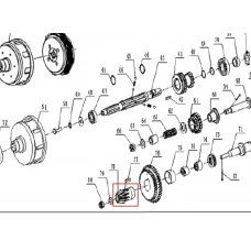 Ax (9 dinti) motosapa RURIS 1001KSD, pozitia 78, cod ps1001ksd-3-78