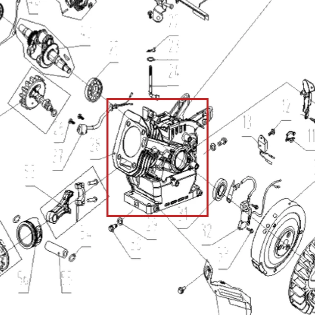 Bloc motor RURIS 731FR motosapatoare, pozitia 28 plansa 5