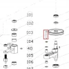 Bolt biela 8x45 RURIS DAC 777K motocositoare, pozitia 104 plansa 4 a masinii