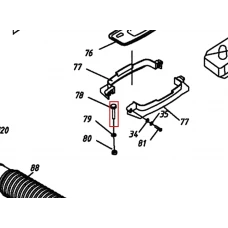 Bolt M8x45 atomizor RURIS A103, piesa atomizor, plansa 2 pozitia 78, cod psa103-2-78