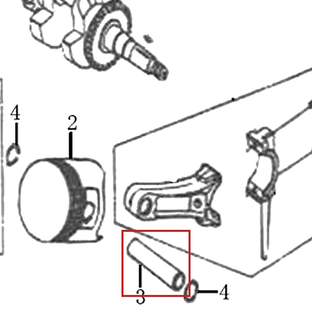 Bolt piston motor scarificator gazon RURIS RXH999, pozitia 3 plansa 11