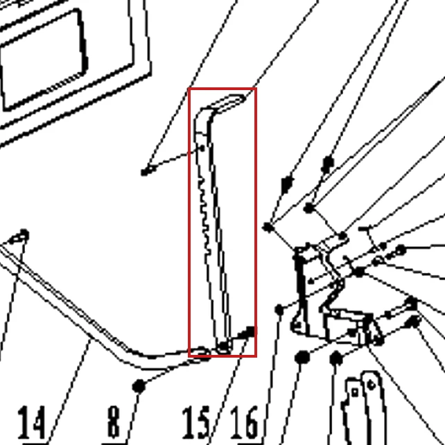 Brat motosapa RURIS 5800R, pozitia 27 pe plansa