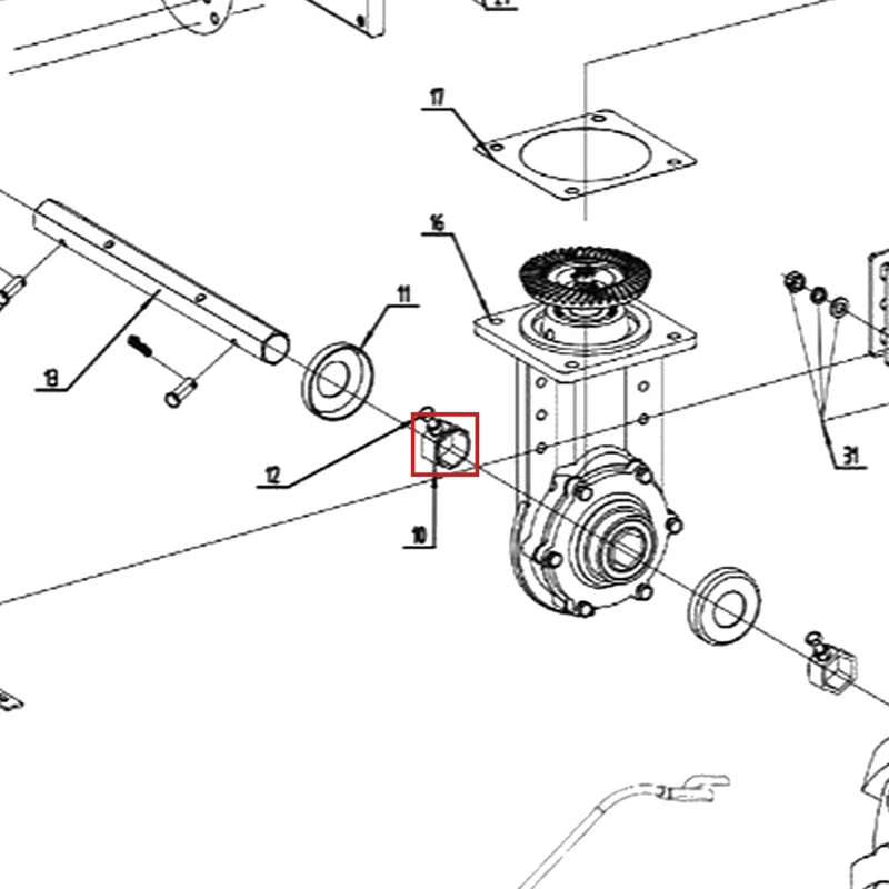 Brida prindere motocultor RURIS 918, pozitia 10 pe plansa