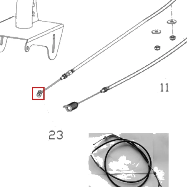 Bucla RURIS DAC 777K motocositoare, pozitia 23 plansa 1 a masinii
