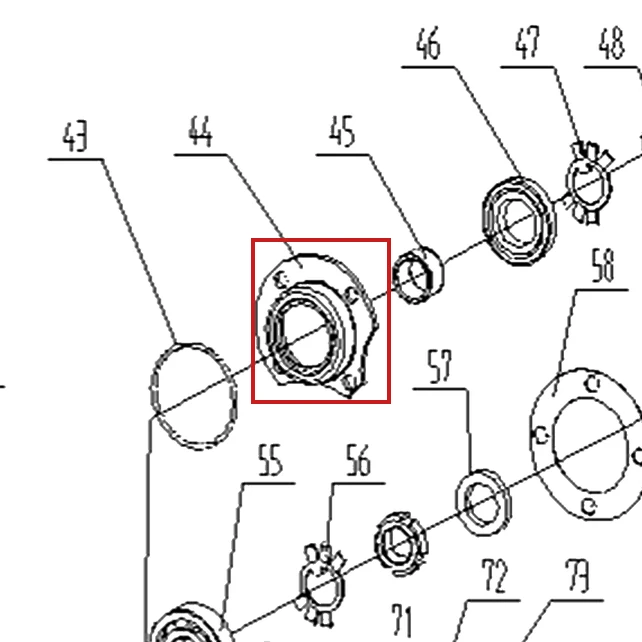 Bucsa guler motosapa RURIS 650/651KSD, pozitia 44 pe plansa