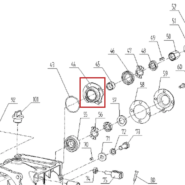 Bucsa guler RURIS 731K motosapa, pozitia 44 plansa 2