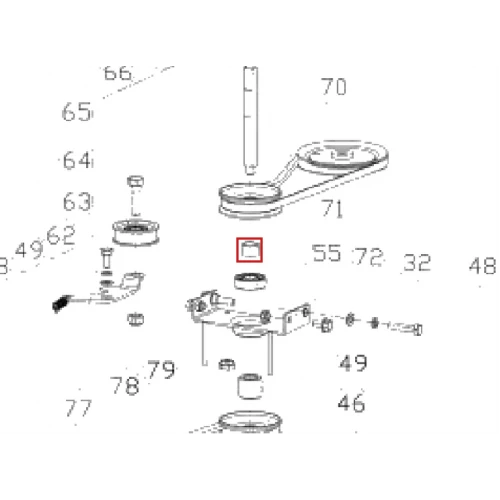 Bucsa distantier RURIS DAC 777K, piesa motocositoare, plansa 3 pozitia 71, cod ps777k-71