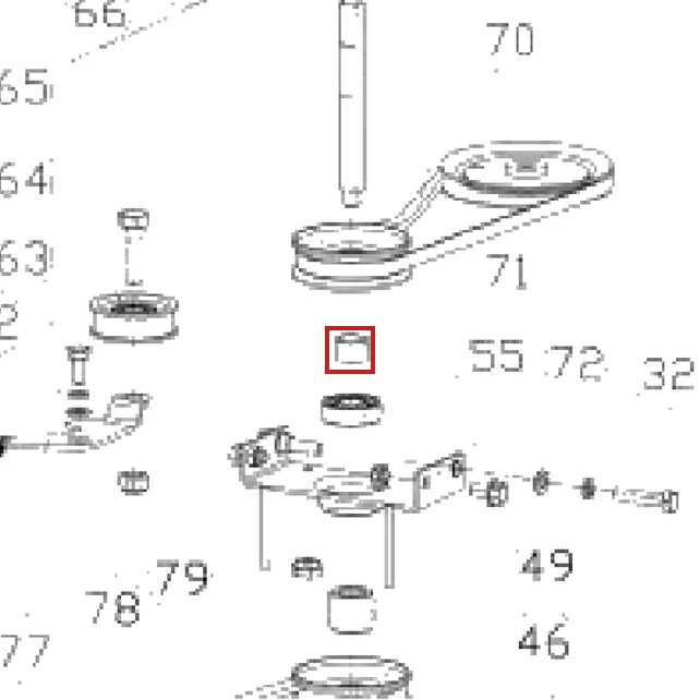 Bucsa distantier RURIS DAC 777K motocositoare, pozitia 71 plansa 3 a masinii