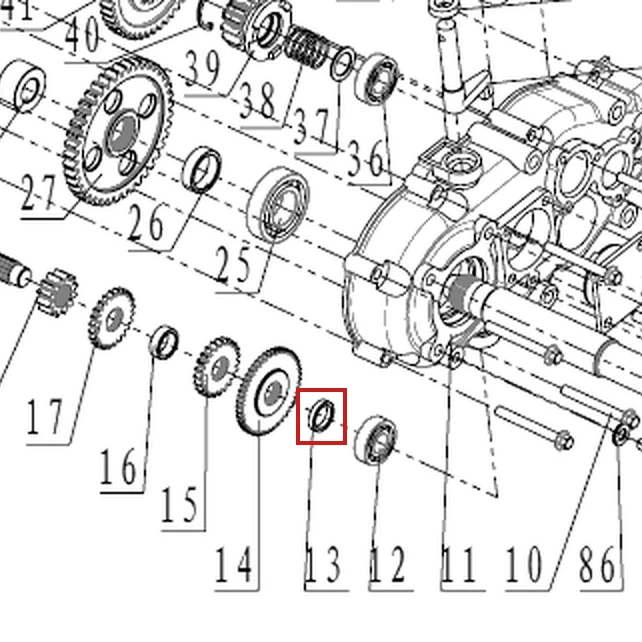 Bucsa RURIS RXD 1700 masina defrisat, pozitia 13 plansa 2