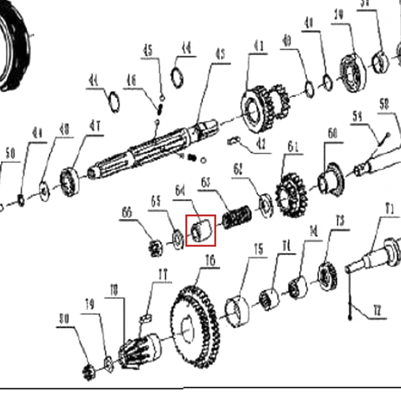 Bucsa motosapa RURIS 1001KSD, pozitia 64 pe plansa