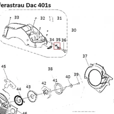 Bucsa motoferastrau RURIS DAC 401S, plansa 1 pozitia 35, cod ps401s-1-35