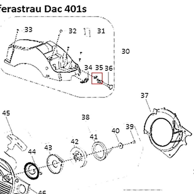 Bucsa motoferastrau RURIS DAC 401S, pozitia 35 plansa 1