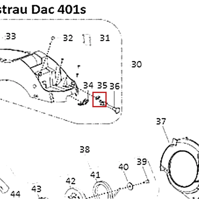 Bucsa motoferastrau RURIS DAC 401S, pozitia 35 plansa 1