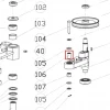 Bucsa RURIS DAC 777K motocositoare, pozitia 106 plansa 4 a masinii