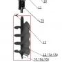 Burghiu 150x800 motoburghiu RURIS TT14, pozitia 13b, cod pstt14-3-13b