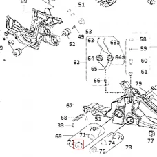 Buson rezervor BZ motoferastrau RURIS DAC 401S, plansa 1 pozitia 72, cod ps401s-1-72