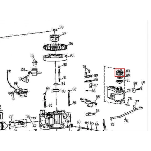 Buson rezervor RURIS DAC 100XL pentru masina de tuns gazon, motor 4 timpi, cod ps100xl-2-83